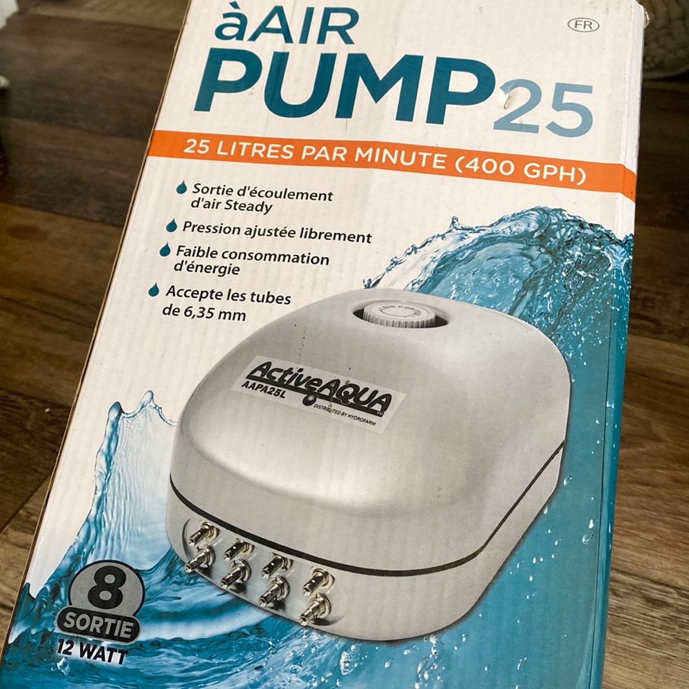 Hydrofarm AAPA25L Active Aqua Air Pump